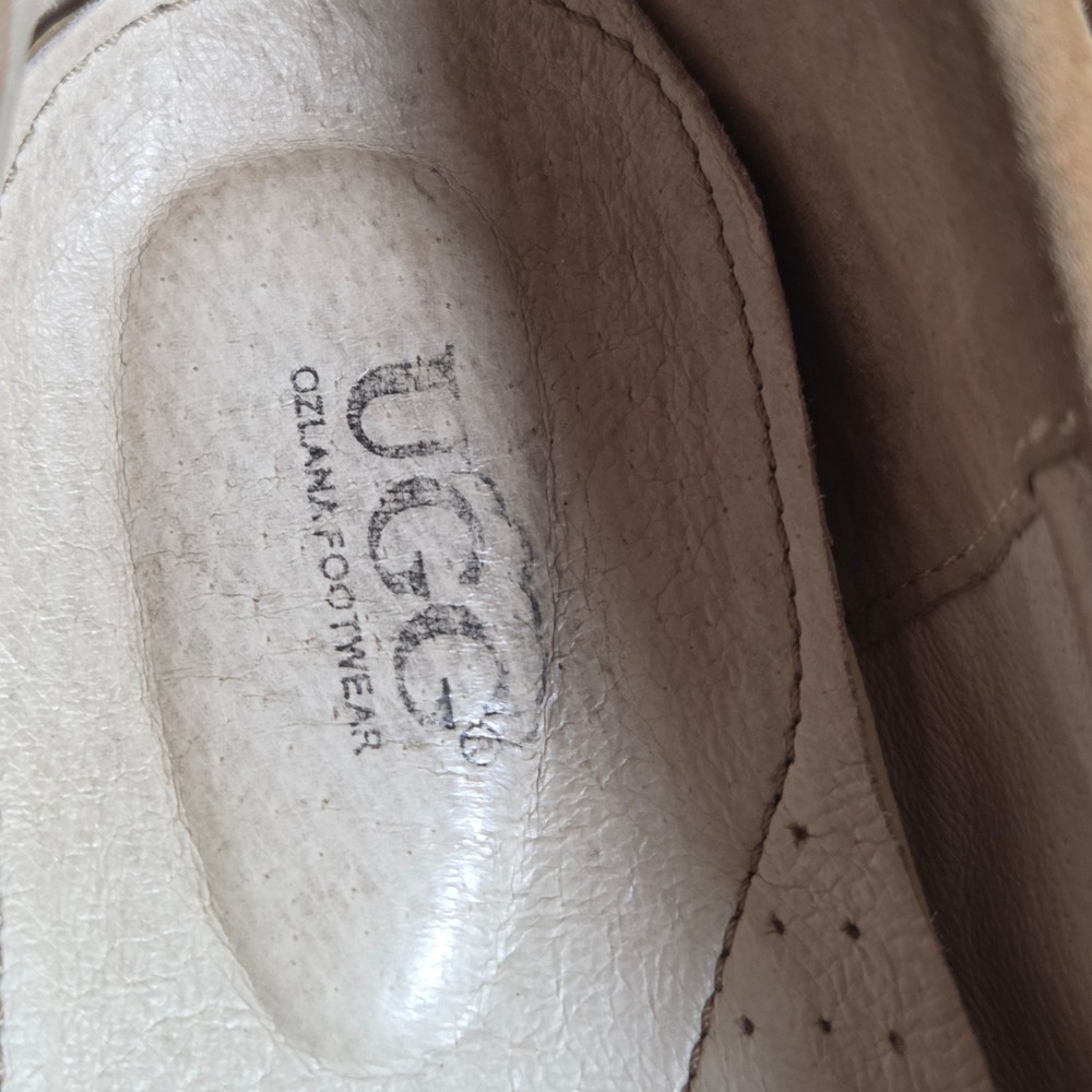 UGG Australian Ozlana Mens Tan Suede Loafers Driving Mocs Size 10 - Picture 5 of 11